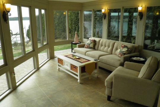 All Season Sunroom with Tile Flooring