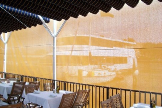 Solar Shades in Restaurant