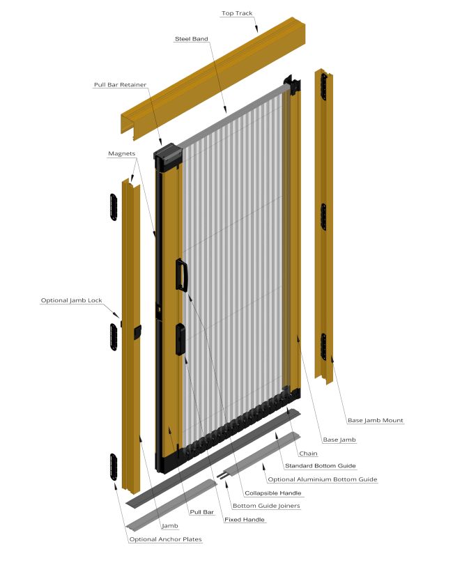 Retractable store screen gate