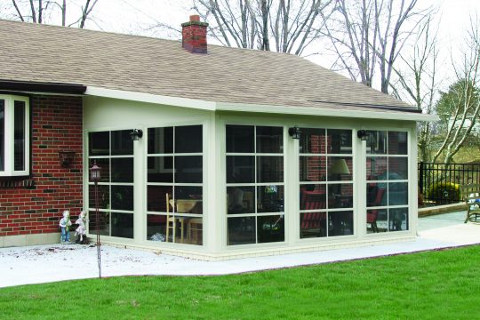 Sunroom with Stacking Windows